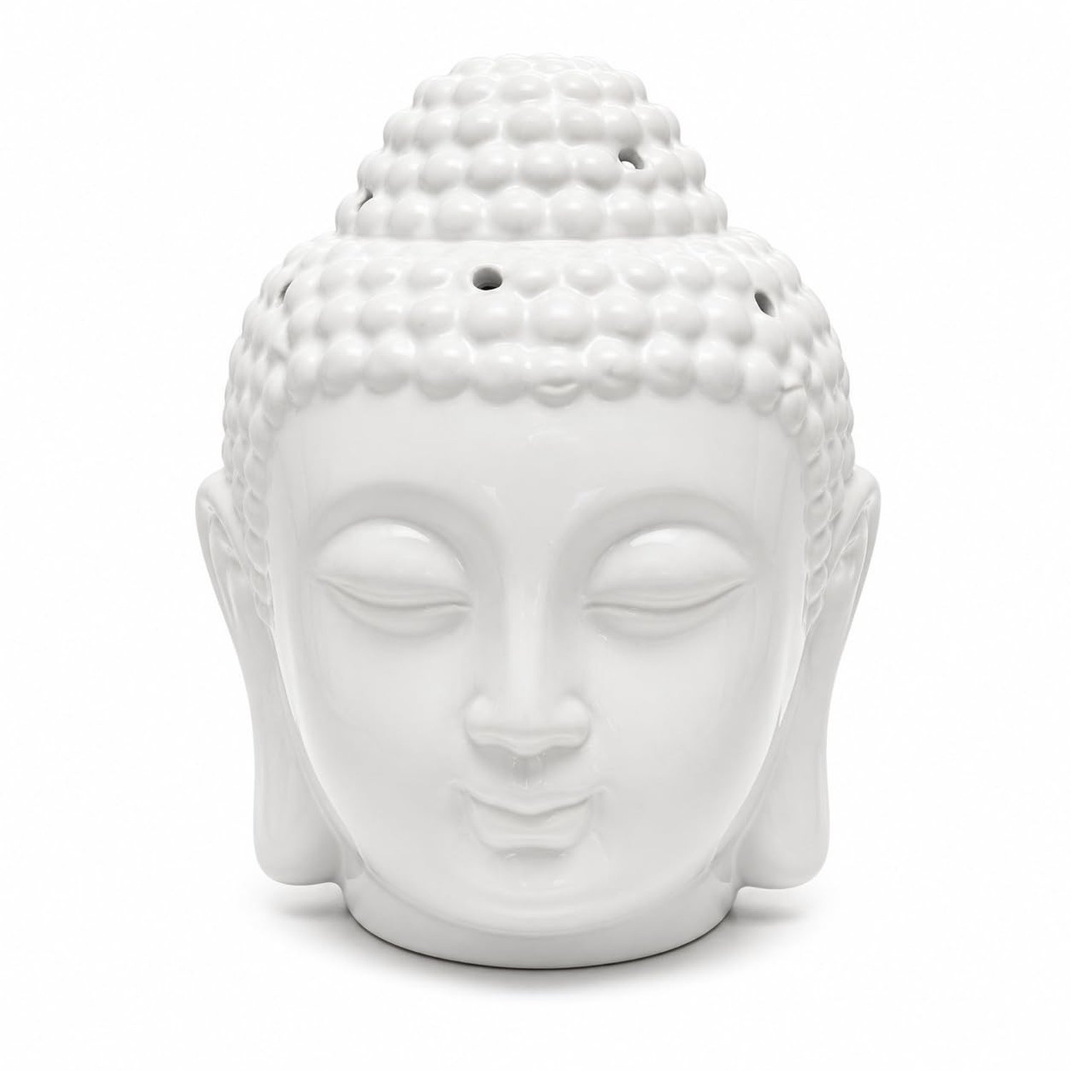 Buddha Hoofd Geurkaarsenhouder van Keramiek voor Aromatherapie