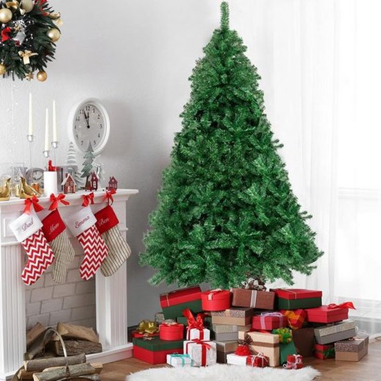 Kunstkerstboom 180 cm - Groen - 650 takken - PVC met metalen standaard