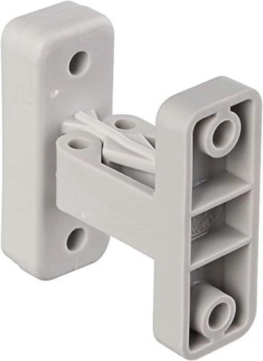 Deurstopper met klem - Voor garagedeuren - 48 x 18 mm - Grijze kunststof