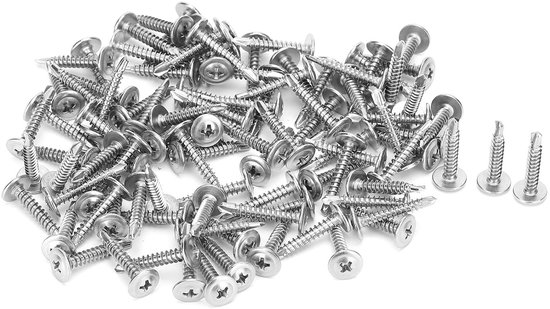 500 stuks zelftappende schroeven 410 roestvrij staal M4.2x25mm schroef gekruiste groeven diepe draad vierkante buis kleur stalen tegel ijzeren plaat HV300 500 stuks — afbeelding 2
