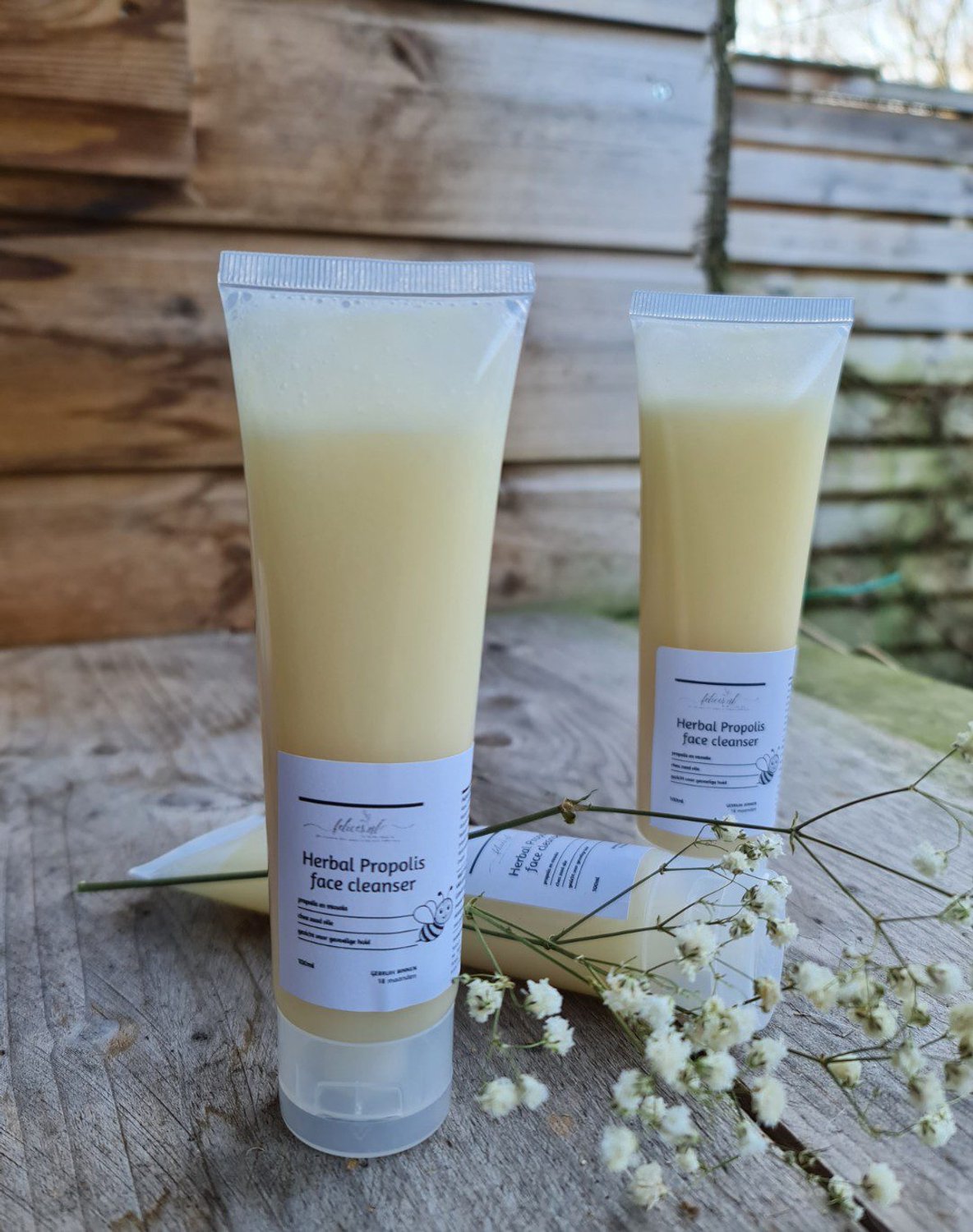 Handgemaakte milde gezicht reiniger met propolis - kruiden en chia zaad olie - alle huid types - 100ml
