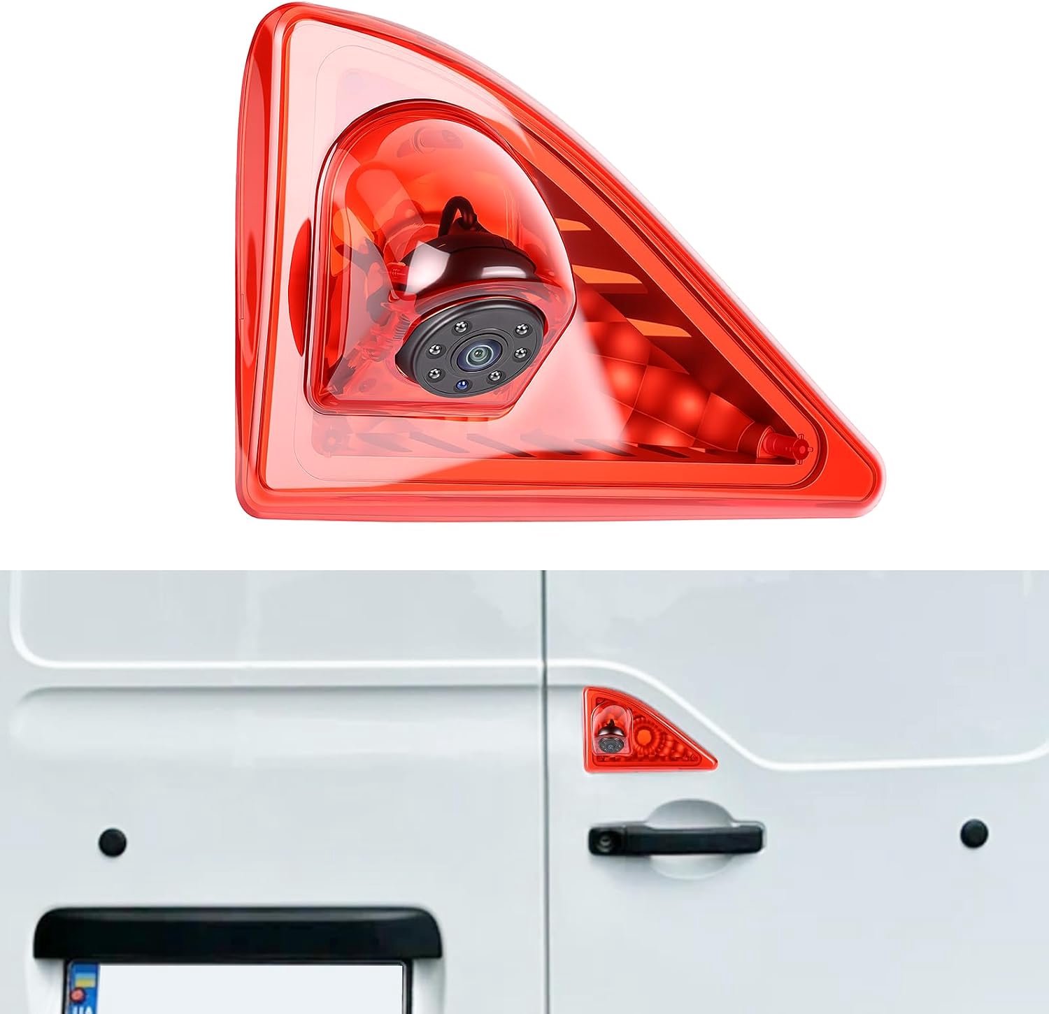 CAMECHO achteruitrijcamera met stoplichtfunctie en nachtzicht HD/CVBS – waterdicht IP67, groothoek 140° – geschikt - ShopVlot