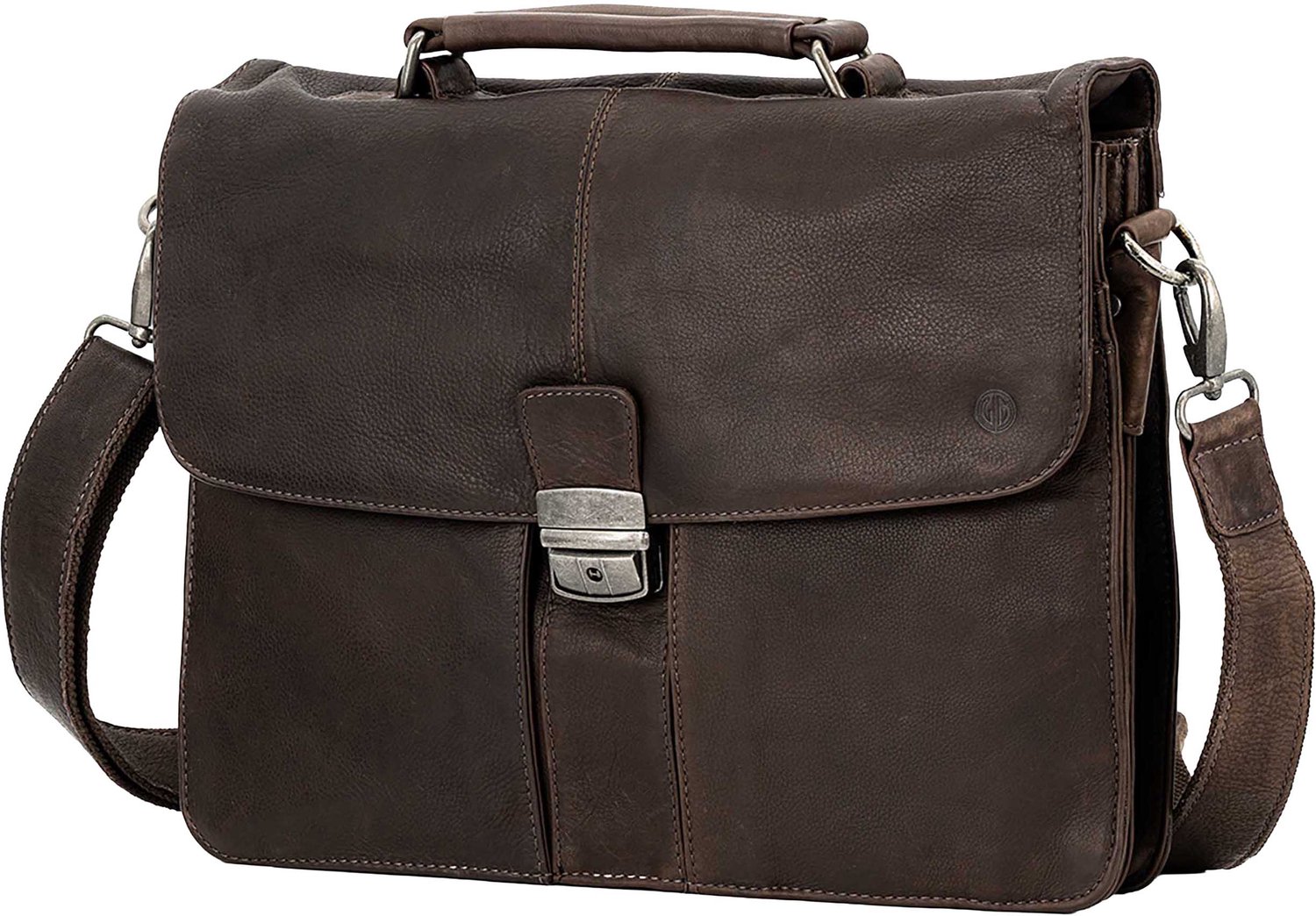 LINDENMANN heren leren tas - bruin