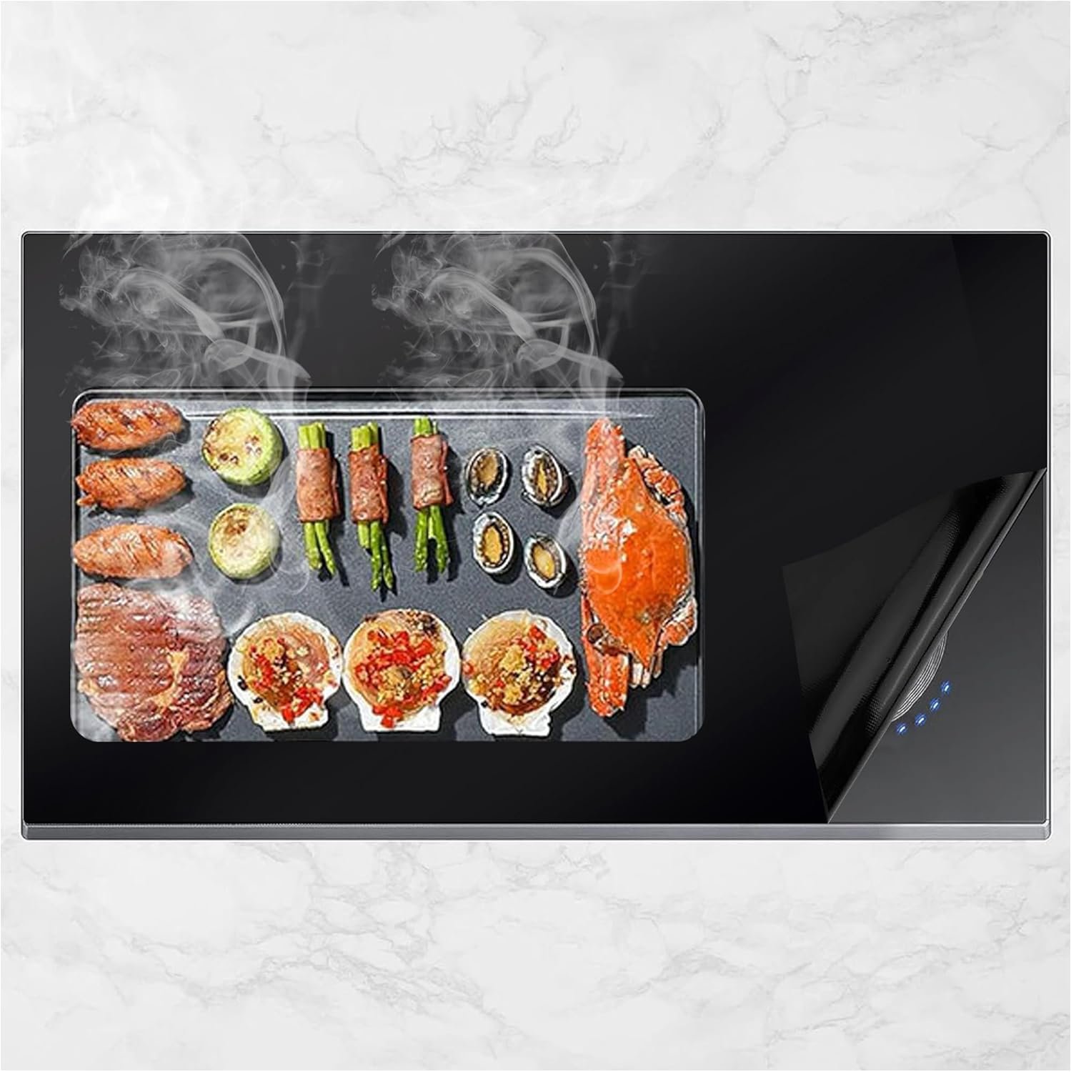 SnelShoppen - Inductiekookplaat Bescherming 60 x 90 cm, Hittebestendig, Antislip, Silicone, Bescherming tegen Krassen en Stof voor Keuken
