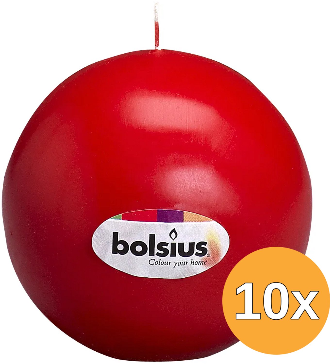 10x Bolsius Bolkaars Ø 70 Mm Rood (1 stuk)