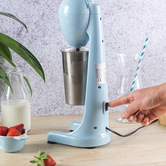 QEVA Milkshake Machine - Blender - Smoothiemaker - Blauw - 15cm x 14cm x 38cm van QEVA — afbeelding 5