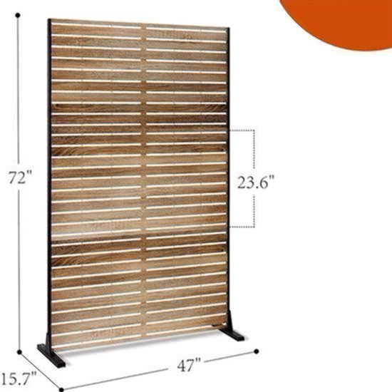 Tuinscherm – Privacyscherm – Tuinafscheiding – Zichtscherm – Schutting – Verstelbaar 182x119 cm – Stevig MDF en Metaal – Vrijstaand Zonder Stroom — cadeau in Cadeau-ideeën - foto 4