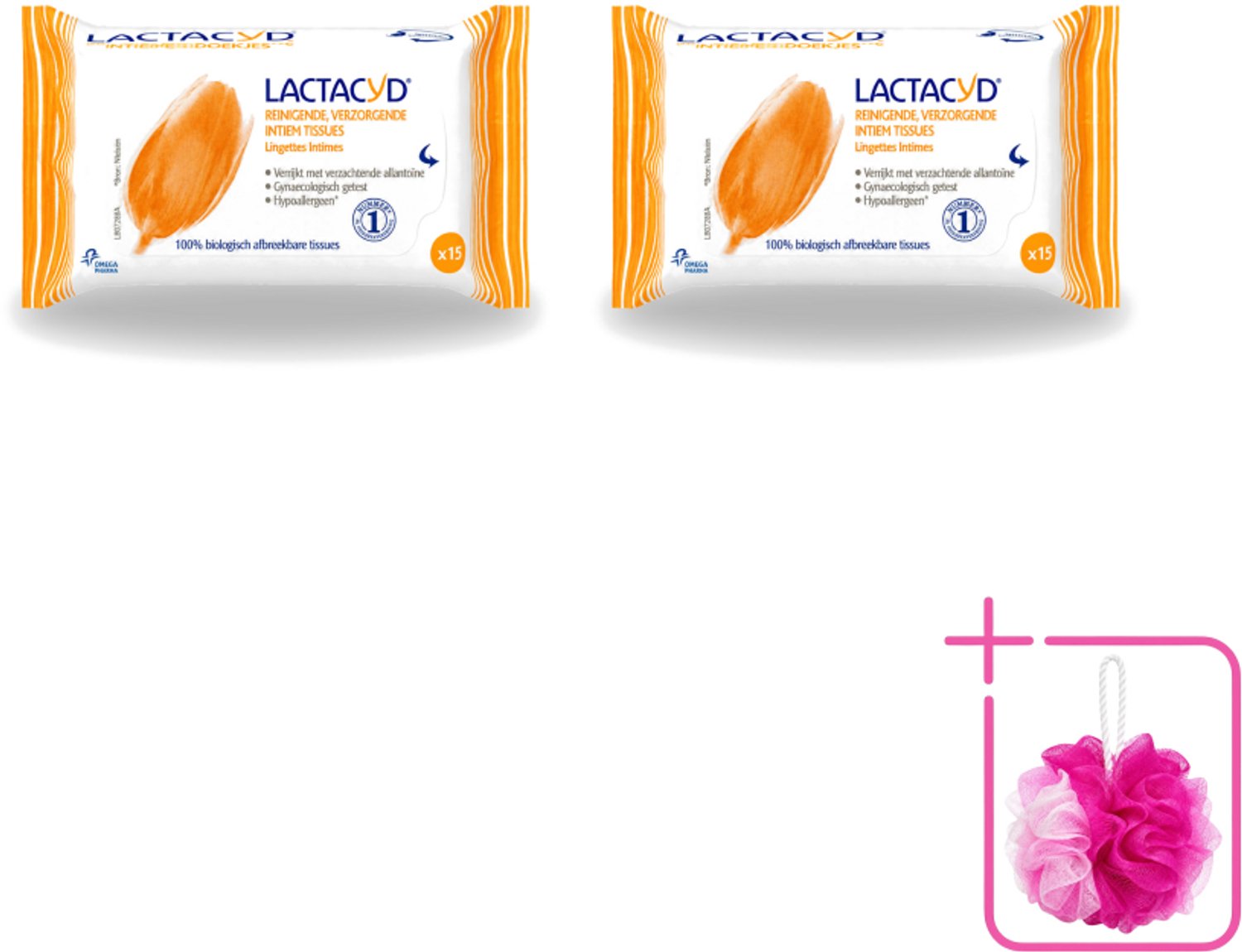 2 x Lactacyd Classic - Intieme Doekjes - Reinigend - Biologisch Afbreekbaar - 15 Doekjes - Bulkverpakking - Intieme doekjes - Reiniging intieme zone