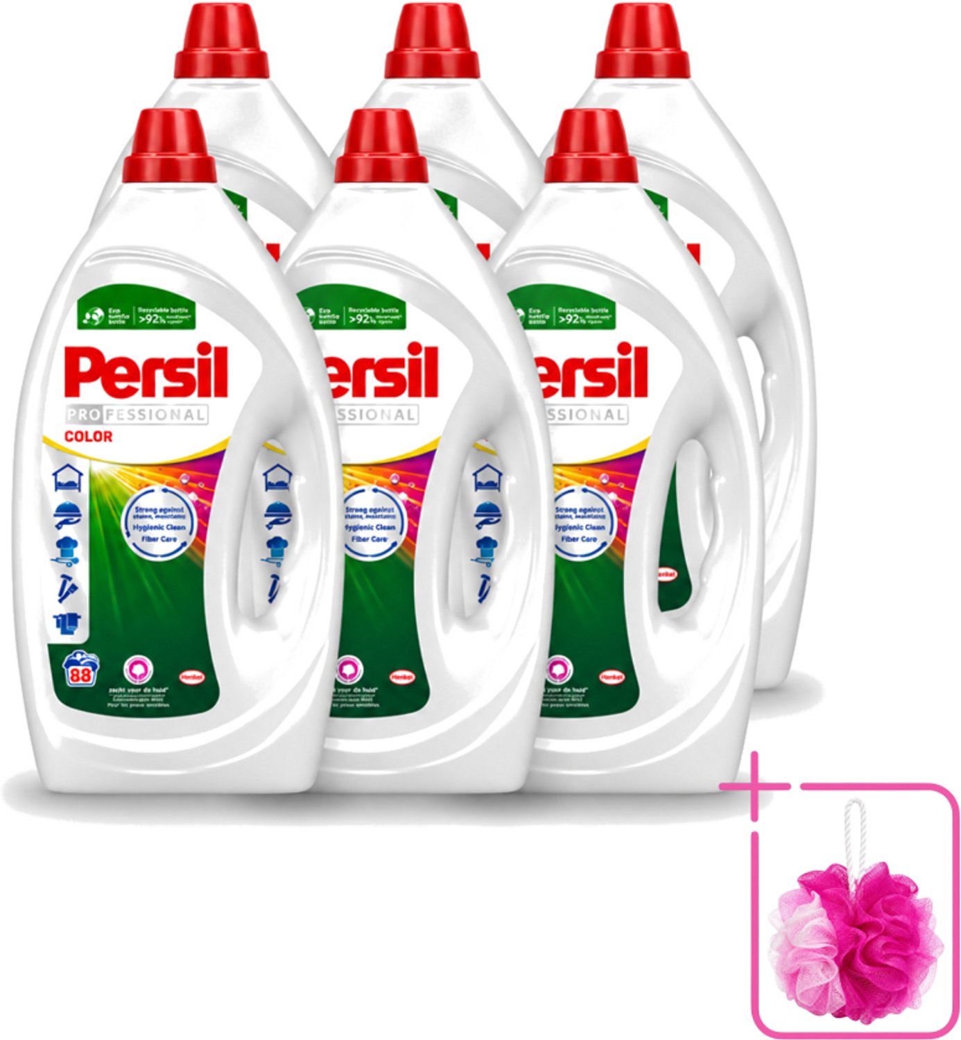 6 x Persil Professional Color - Vloeibaar Wasmiddel - Gekleurde Was - 88 Wasbeurten - Bulkverpakking - Gekleurde was - Douchemop - Vlekverwijdering