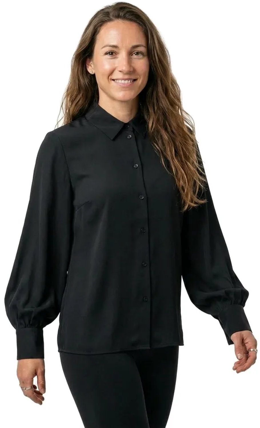 Armani Exchange Xw001422_af10516 Overhemd Met Lange Mouwen Zwart XL Vrouw