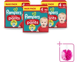 3 x Pampers – Luierbroekjes – Baby Dry Pants Maat 4 – 90 Luiers - Bulkverpakking - Baby luier - Douchemop - Luierbroek