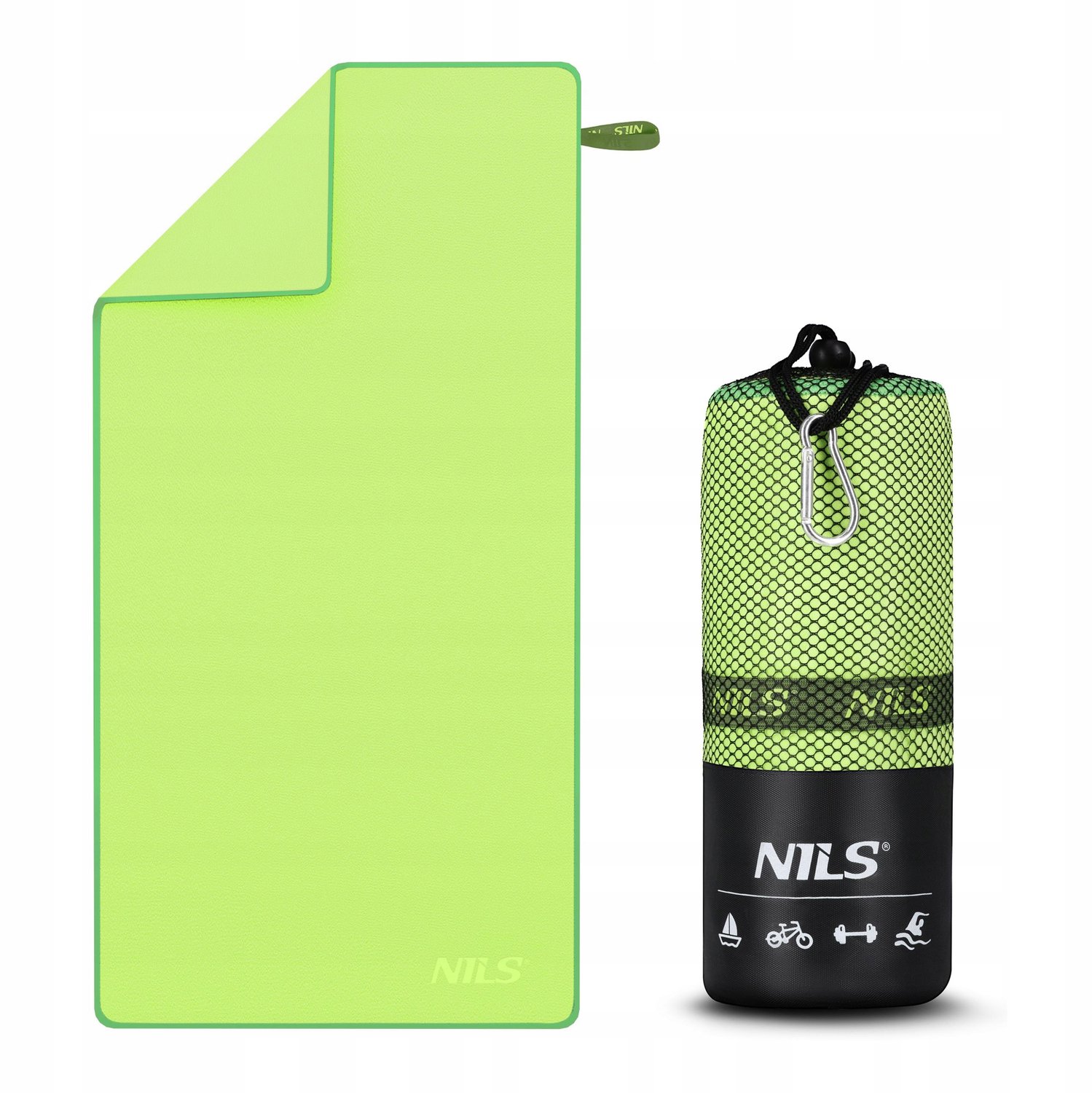Nils Camp Sport Handdoek Microvezel Sneldrogend 180x100cm Groen