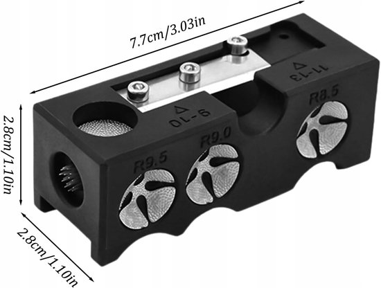 Merkloos 11-in-1 Biljartkeu Tip Reparatie & Vormgeving Tool Kit — afbeelding 5