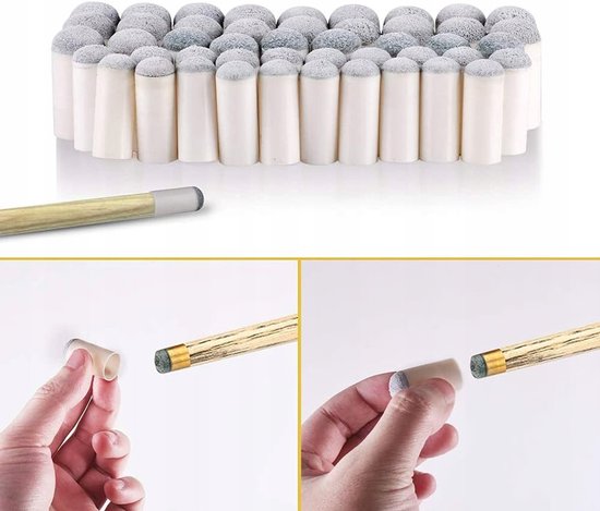 100x Zachte Keu Toppen 11mm - Biljart & Pool Keu Vervanging — afbeelding 3