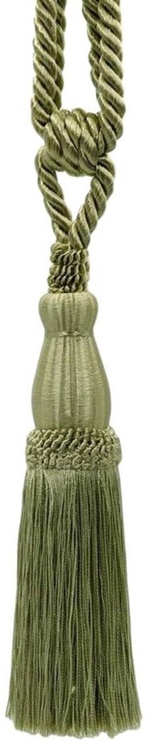 Gordijn Tieback - Gordijnkwast Gordijnband - Gordijnen Versieren - Handgemaakt met Zachte Glans - 76 cm Spreiding - Groen