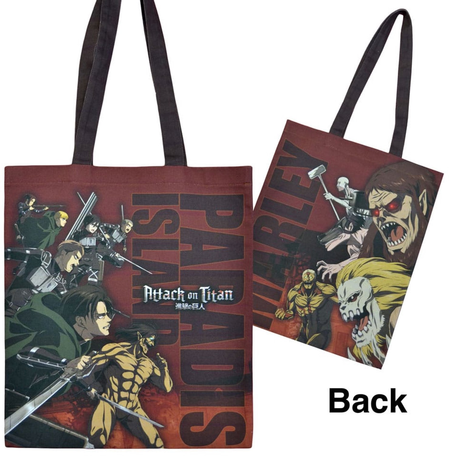 Attack on Titan Tote Bag Paradise Island vs Marley
