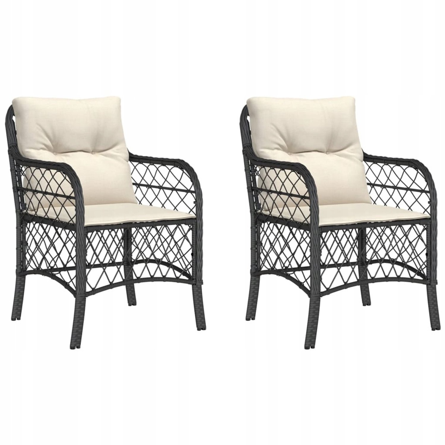 2x Tuinstoel met Kussen - Rotan - Comfortabel & Weerbestendig