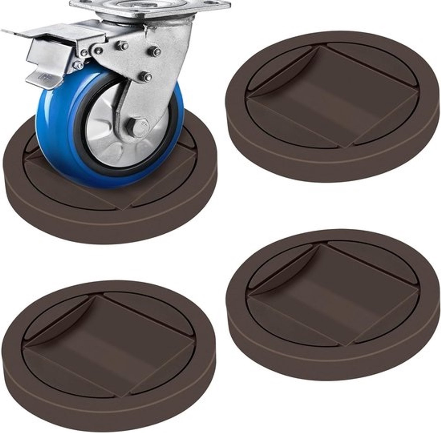 Meubelwiel Stoppers - Glijders Voorkomers - Vloer Beschermen - Anti-slip Werking - 4 Stuks - Bruin