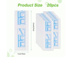 TOYMIS 20st Fly Catcher Sticky Strip, Vliegenvanger Sticker Clear Fly Paper Strip Window Fly Trap Stickers voor Windows Home School Restaurant Fruit S