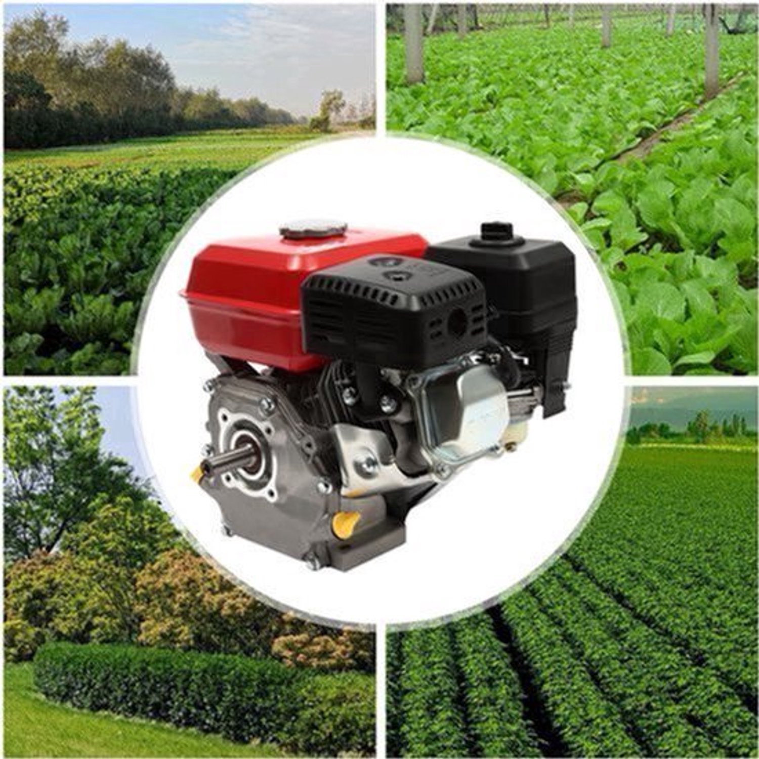 Benzinemotor - 4KW - 7,5 PK - 212cc - Zwart - Luchtgekoeld - Voor Kart En Hogedrukreiniger