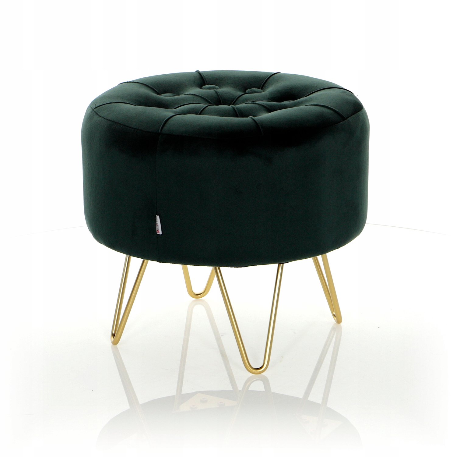 Messa Home Moderne Groene Ronde Poef Zitting 38x33cm - Stijlvol Design Green