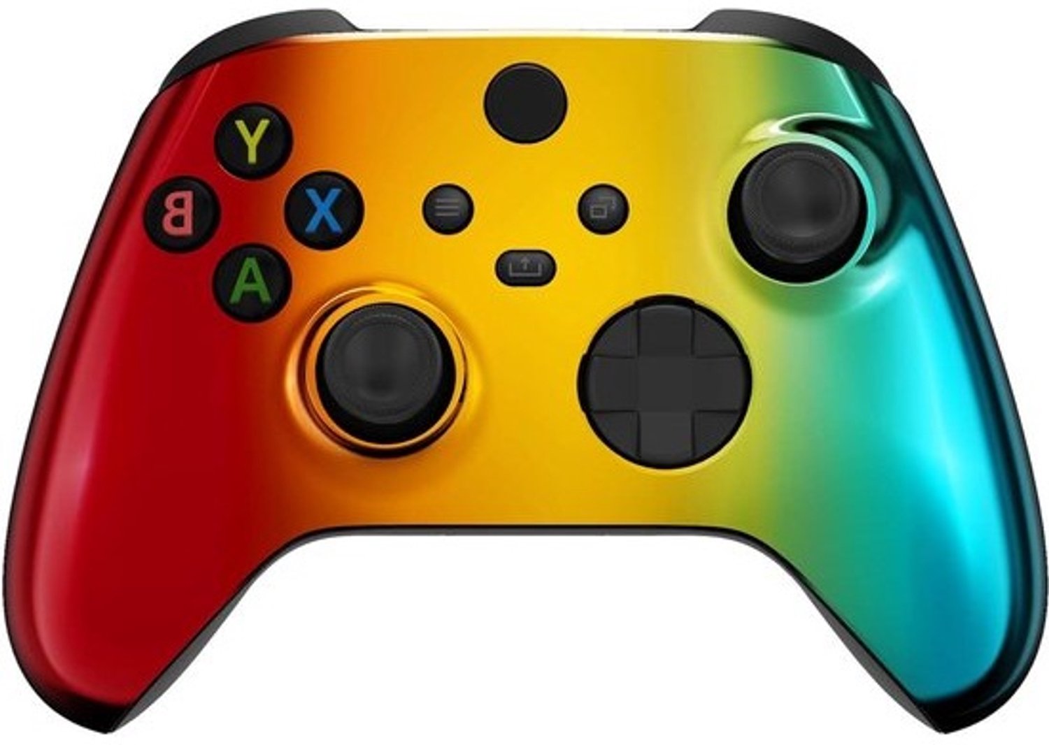 Controller Shell - Custom Case - Gaming Personaliseren - Glanzende Afwerking - 165 cm - Chroom Cyaan Goud Rood