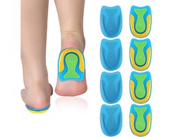 Orthopedische Gel Heel Pads - 4 Paar Hielspoor Kussens voor Plantar Fasciitis en Achilles Pijnverlichting, Comfort en Ondersteuning