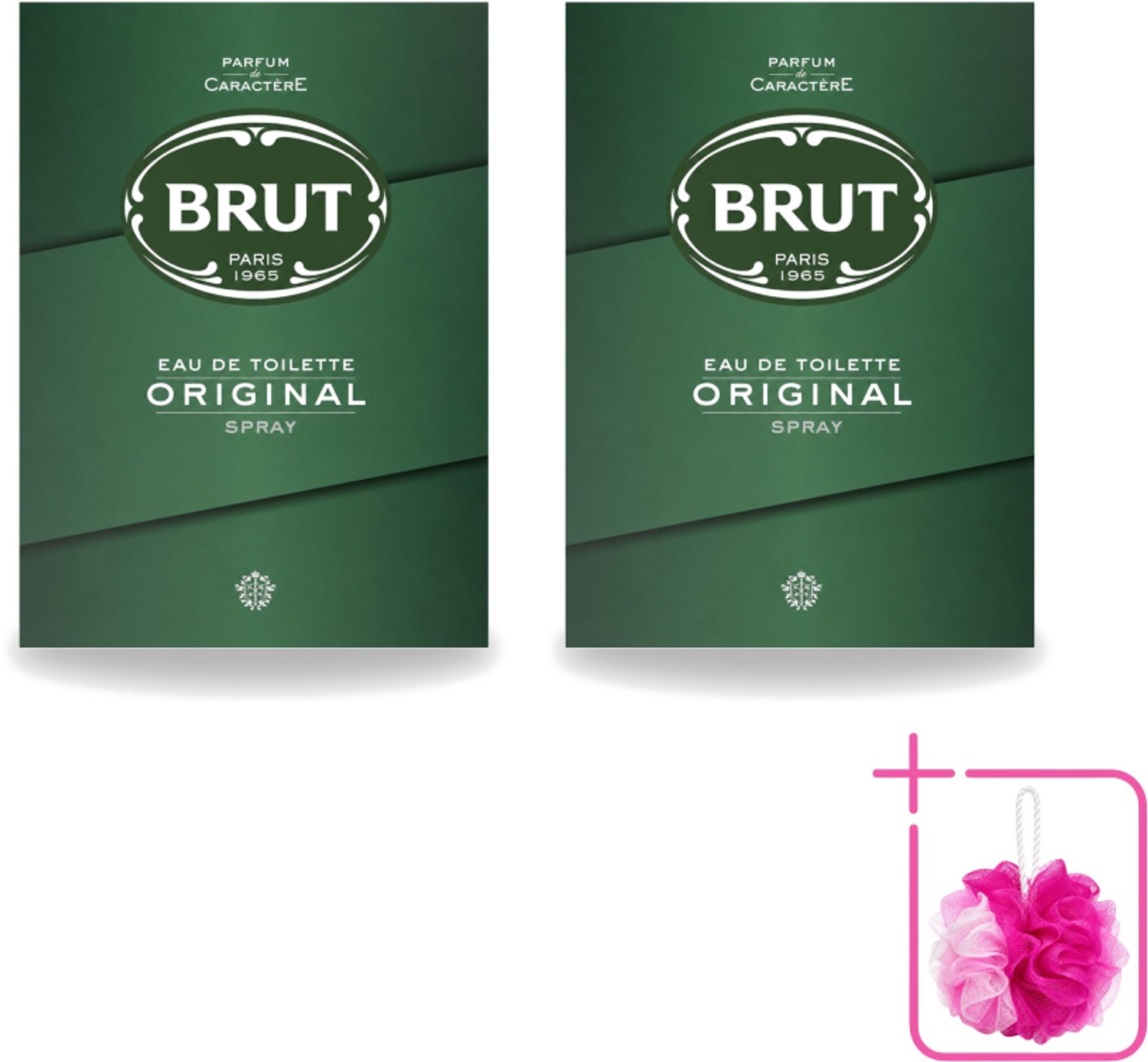 2 x Brut – Eau de Toilette – Original – 100 ml - Bulkverpakking - Brut Original - Douchemop - Eau de Toilette