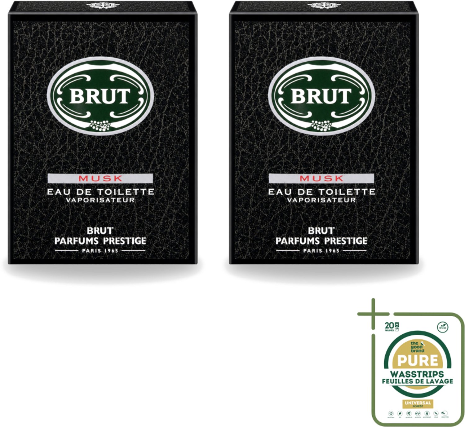 2 x Brut – Eau de Toilette – Musk – 100 ml - Wasstrips - Brut Musk Eau De Toilette - Musk Geur - Floral Woody Musk - Citrus Geur - Kruidige Geur