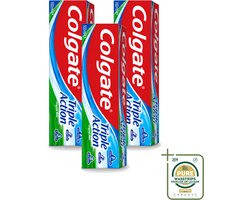 Colgate 3 x - Triple Action - Original Mint - Tandpasta - 100ml - Tandpasta - Gaatjesbescherming - Wittere Tanden - Frisse Adem - Mondverzorging