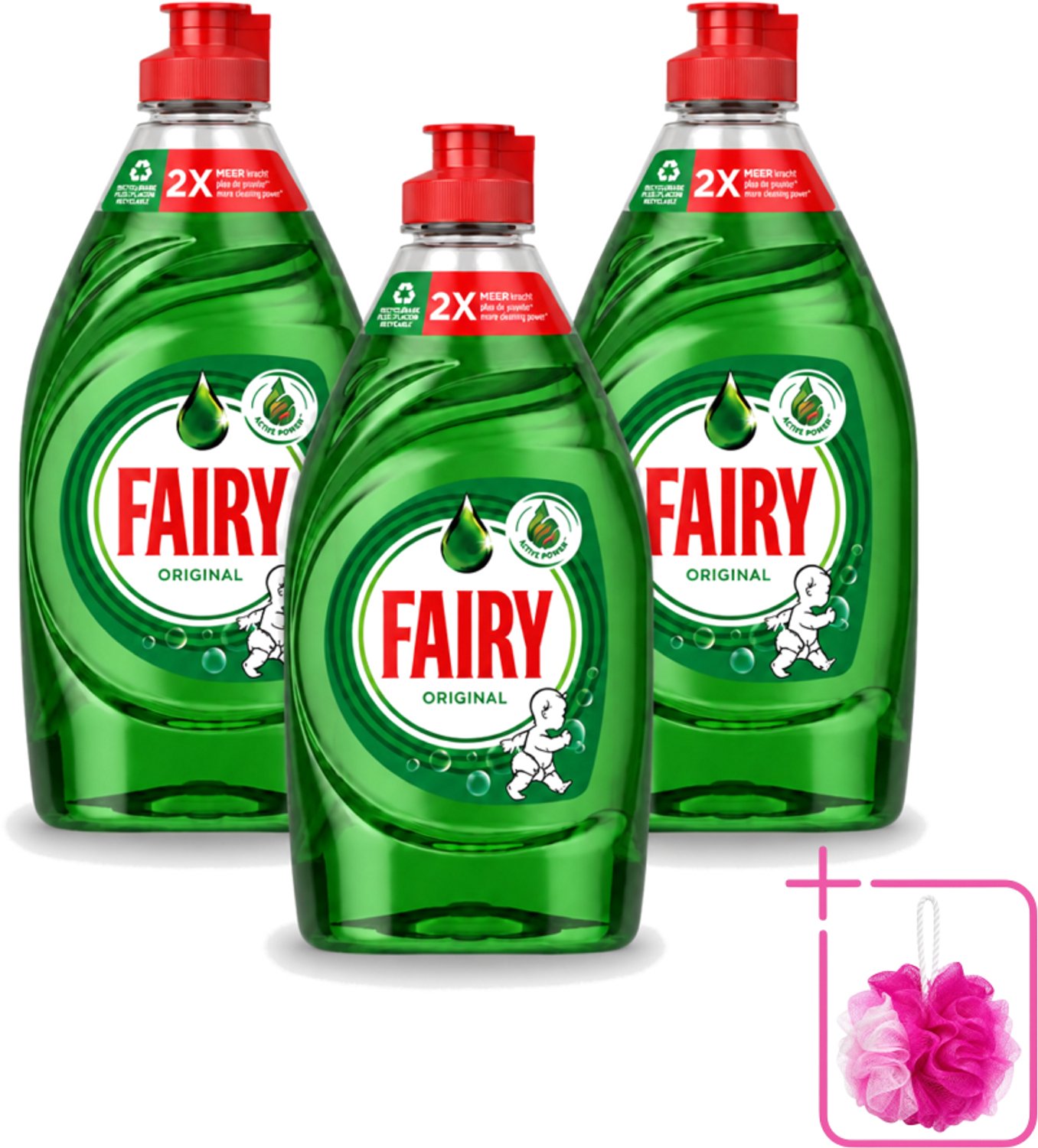 3 x Fairy – Afwasmiddel – Original – 320 ml - Bulkverpakking - Afwasmiddel - Vetverwijdering