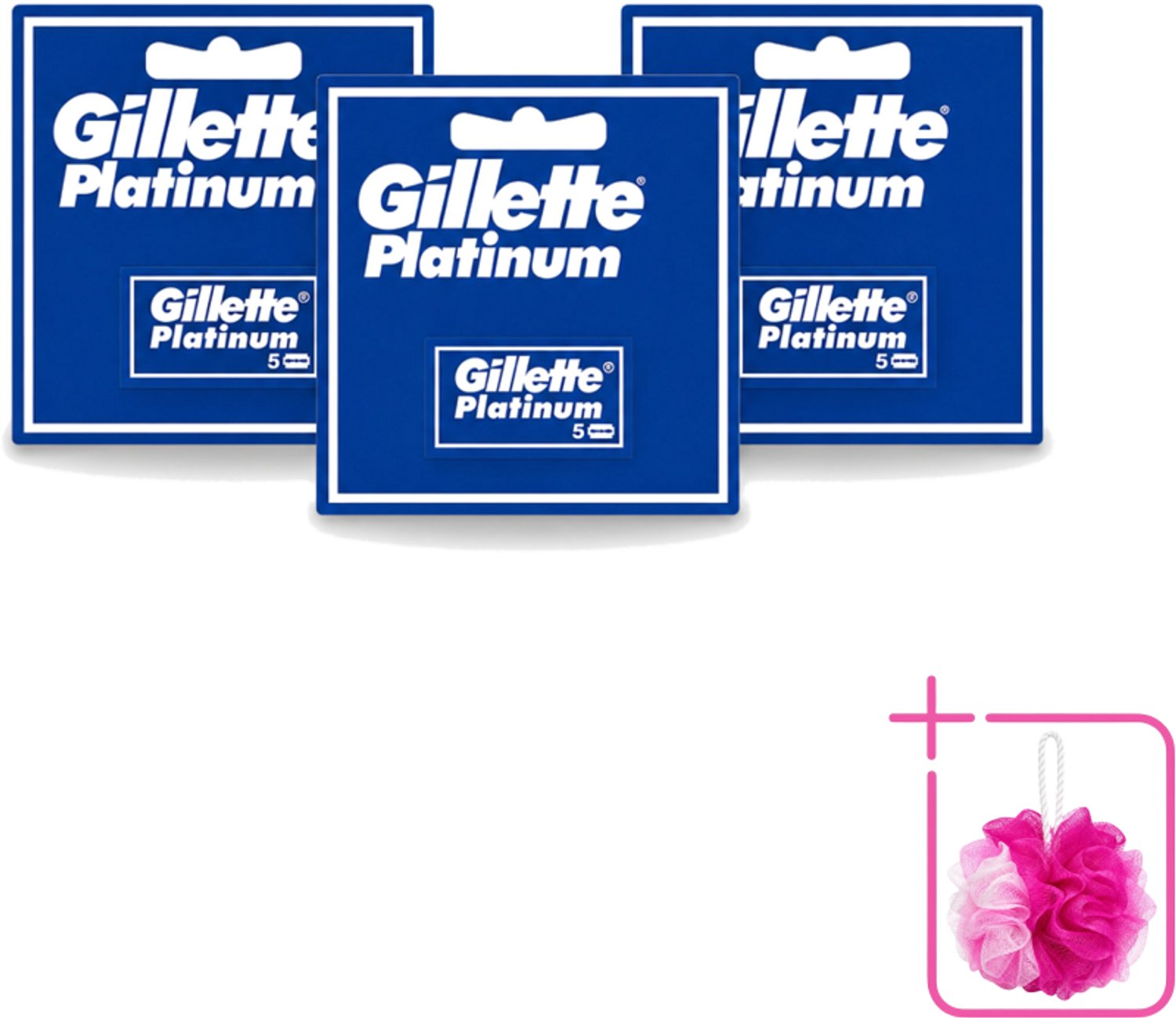 3 x Gillette - Platinum - Extra scherpte - 5 Navulscheermesjes - Bulkverpakking - Scheermesjes - Scherpe mesjes