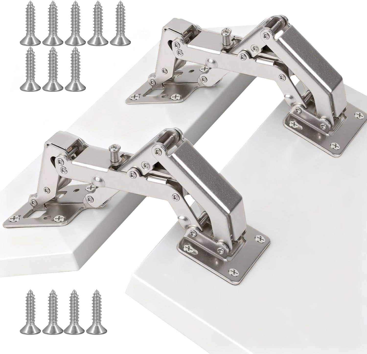 Set van 2 inbouwkastdeuren scharnieren, 170° brede opening, softclose functie, verstelbare meubelscharnieren met schroeven voor optimale deurbeweging