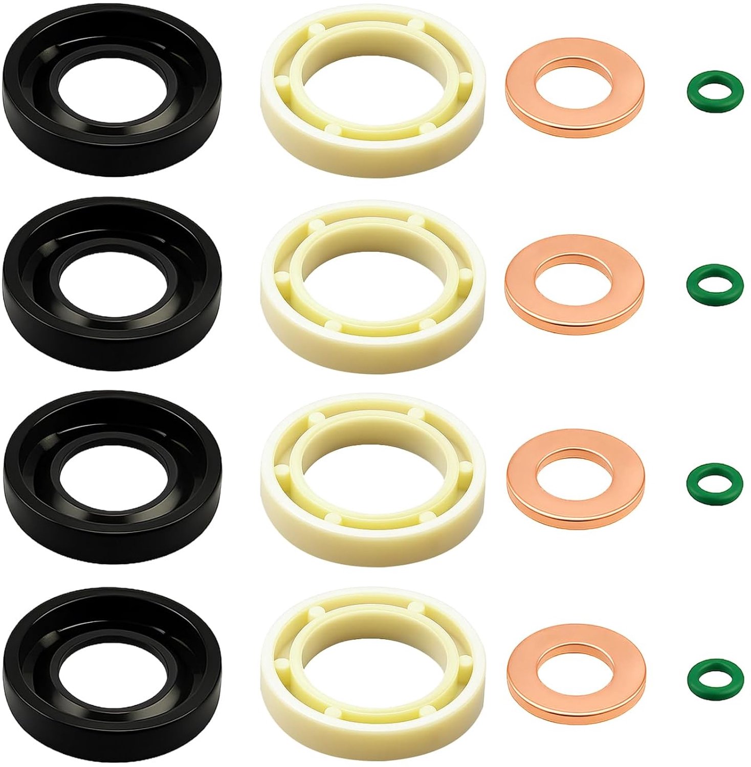 Injectorpakking 1,6 hdi Injectorpakkingsset, brandstofinjector pakkingen, injector afdichtingen voor hoge temperatuur en druk, compatibel met Berlingo C2 C3 C4