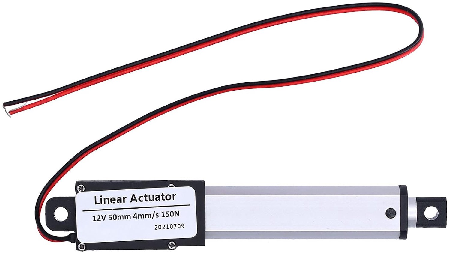 Mini Lineaire Actuator 12V DC 50mm Slag Aluminium Buis met Eindschakelaar voor Smart Home Hoge Snelheid