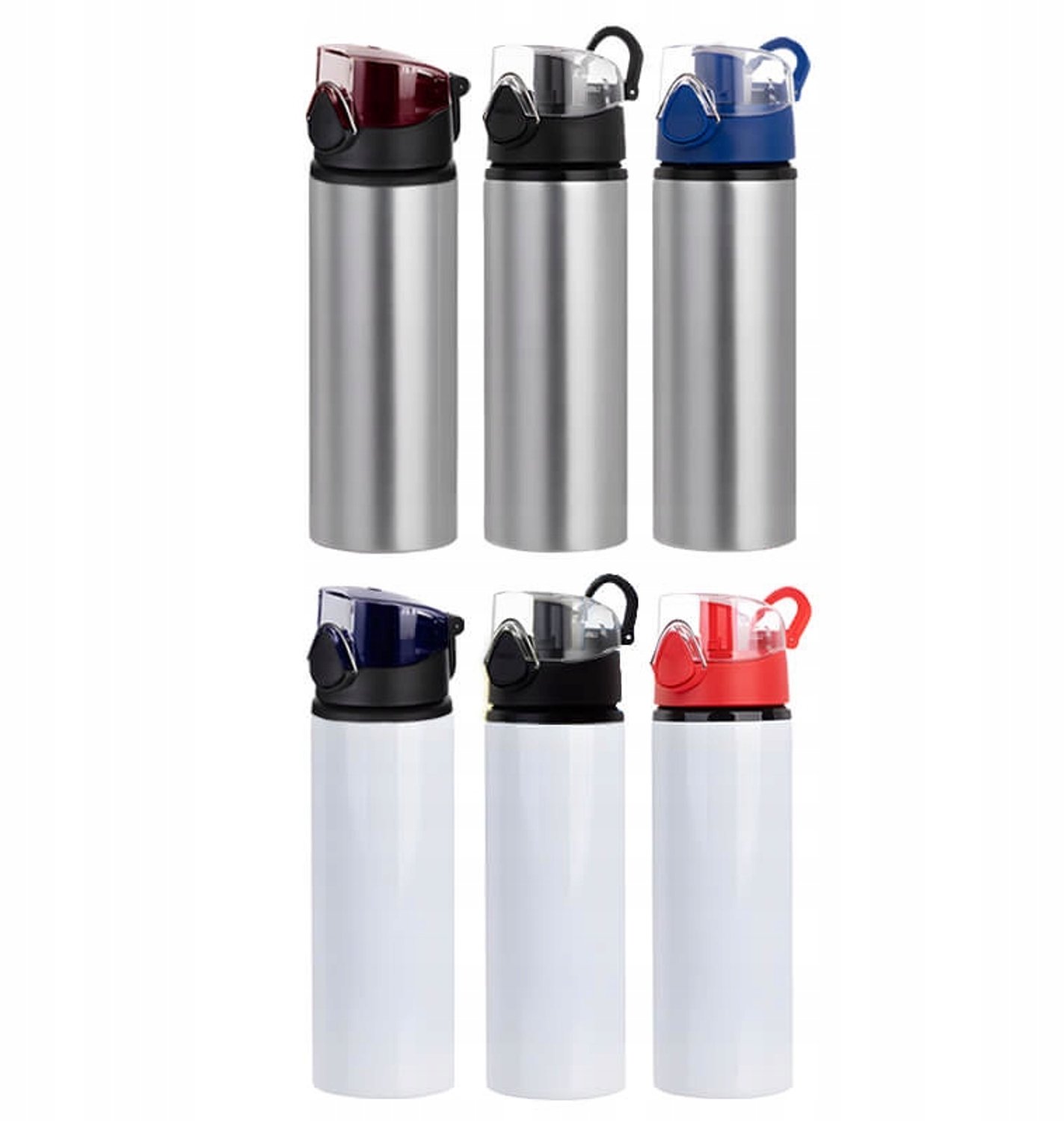 Wit Bidon 750ml met Blauwe Dop - Ideaal voor Outdoor Avonturen