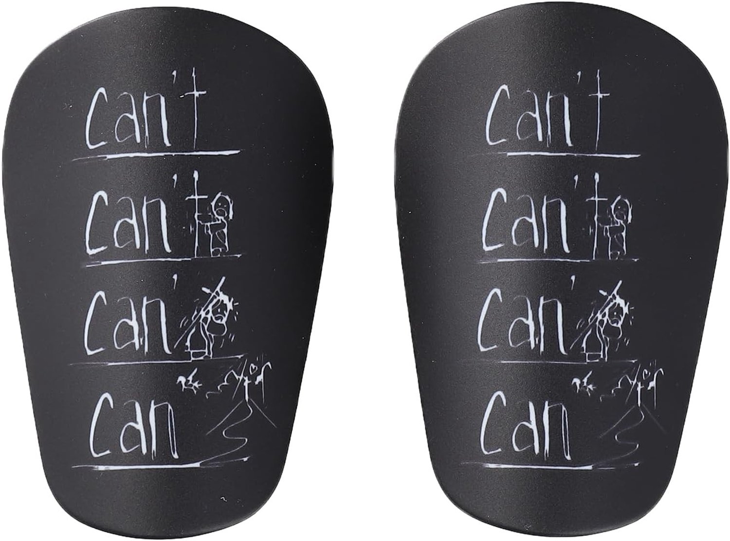 Mini Voetbalscheenbeschermers - Donkergrijs - 10 x 6 cm - Schokabsorberend Schuim - Voor Kinderen en Volwassenen