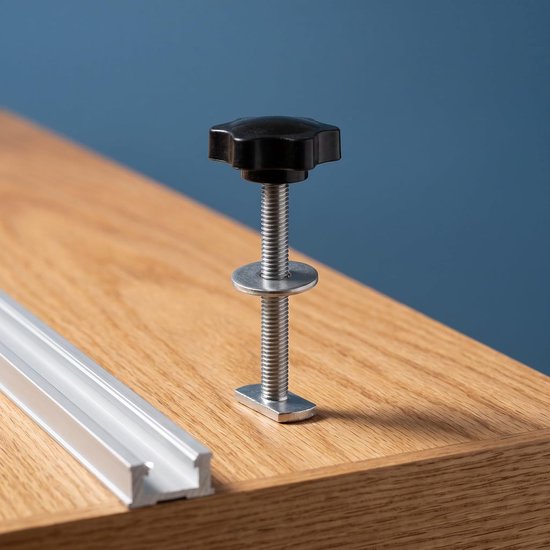 10 Stuks Delige T-track Knopset met Stervormige Grip Bouten Ringen Universele Vervanging voor Houtbewerkingsklemmen Jig-accessoires — afbeelding 5