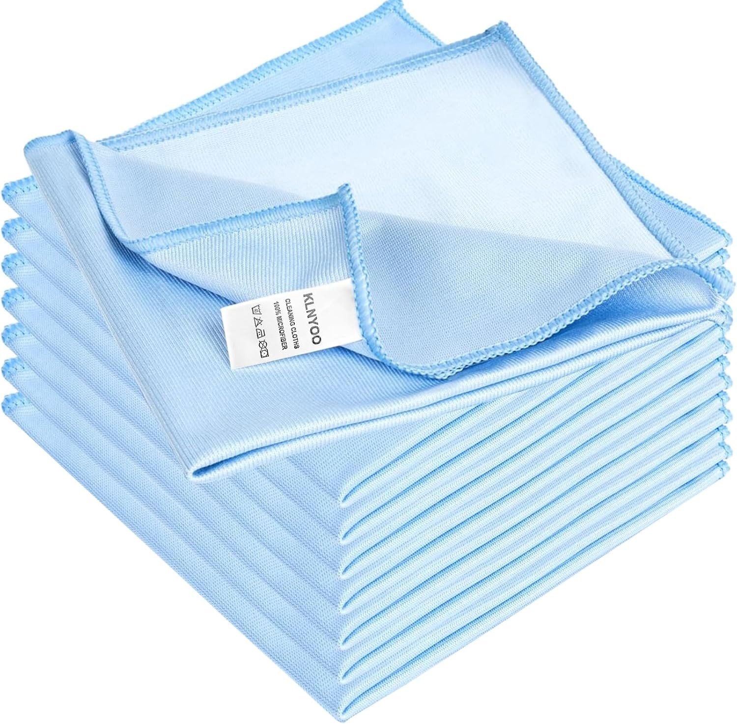 Microfiber Glasreinigingsdoeken - Grijs - 40 x 40 cm - Pluis- en Streepvrij - Voor Huishoudelijk Gebruik