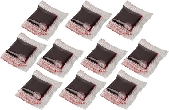 Stage Fake Blood - 10 Zakjes met 3 Ml Wasbaar Halloween-make-upbloed voor film- en Televisieoptredens — afbeelding 5