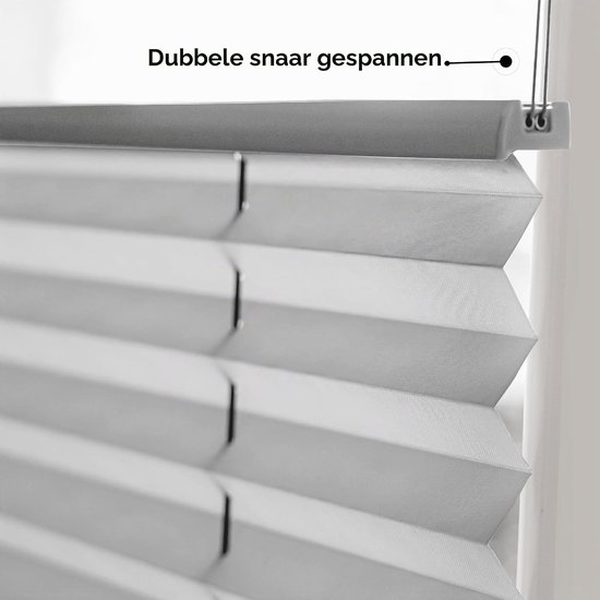 Sonello Plisségordijn Zonder Boren 75x200 cm Plissé Klemmfix Grijs — afbeelding 5