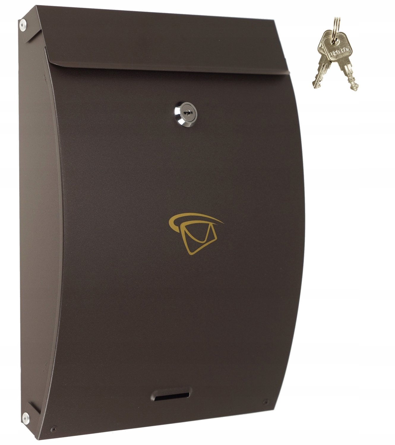 Grote Brons Kleurige Brievenbus met Slot - 35x25cm