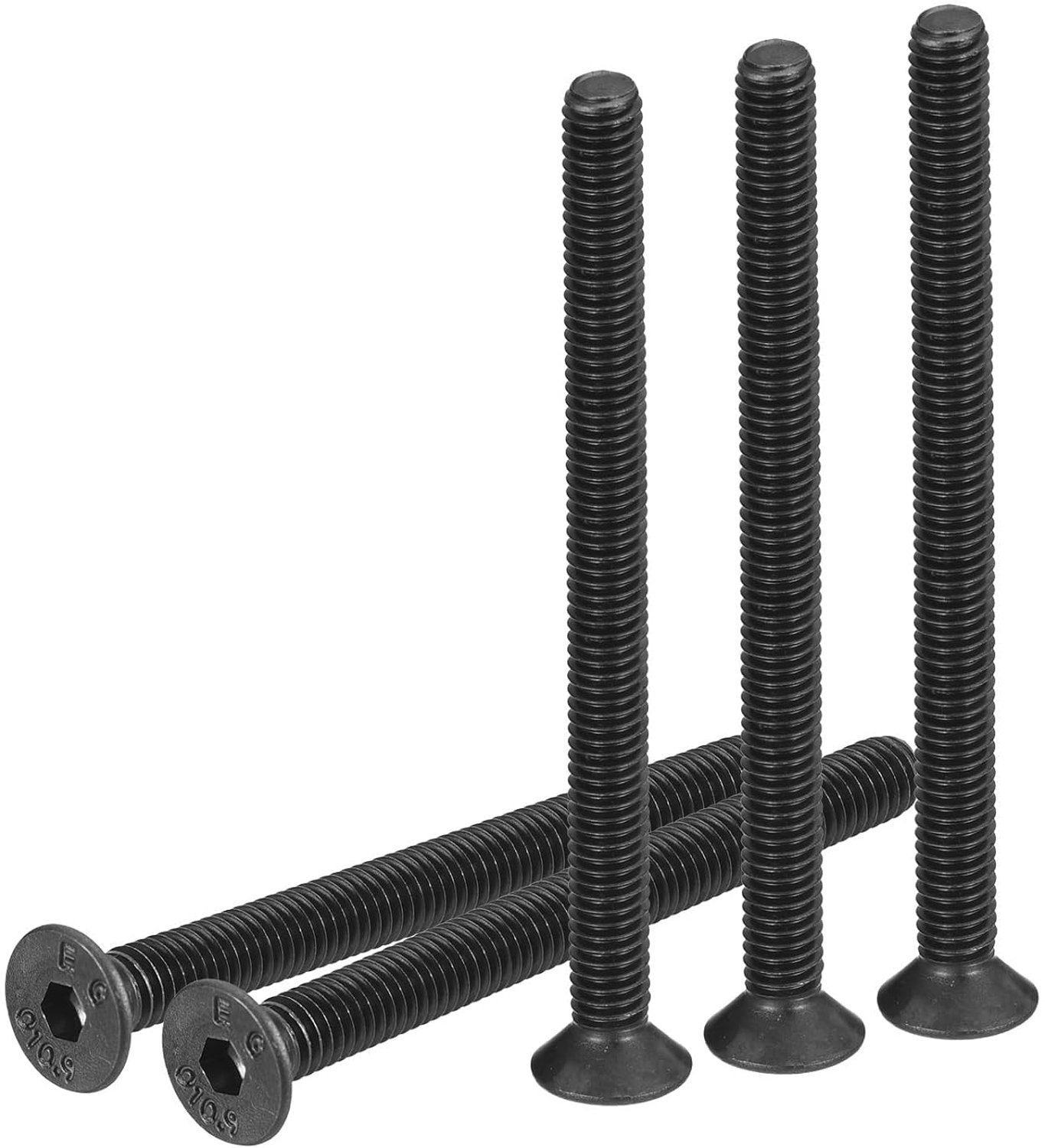 Zeskantbouten 0,7 x 40 mm - koolstofstaal - zwart gecoat - sterke verbindingen, 50 stuks - ShopVlot