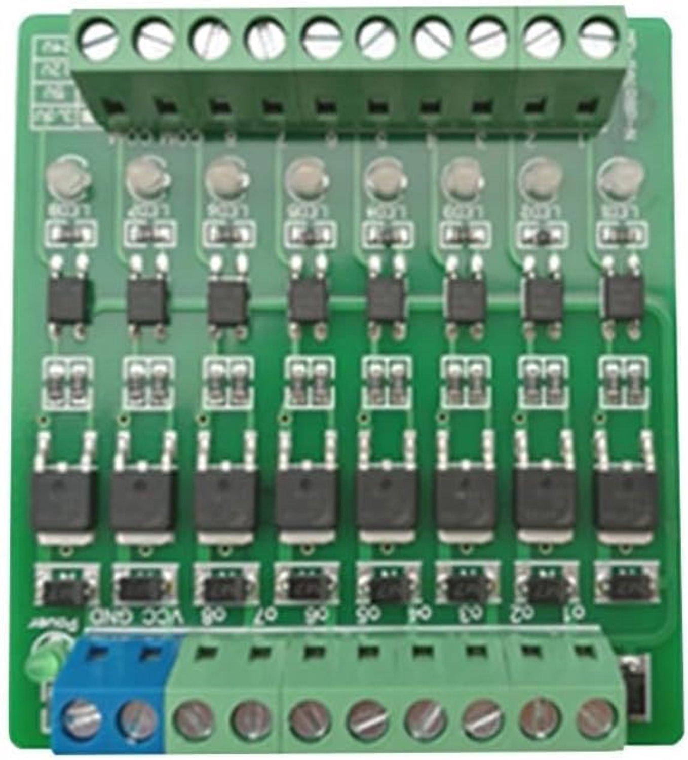 8-kanaals PLC versterker printplaat - DC 3.3V/DC 5V - optocoupler isolatie - betrouwbare prestaties - ShopVlot