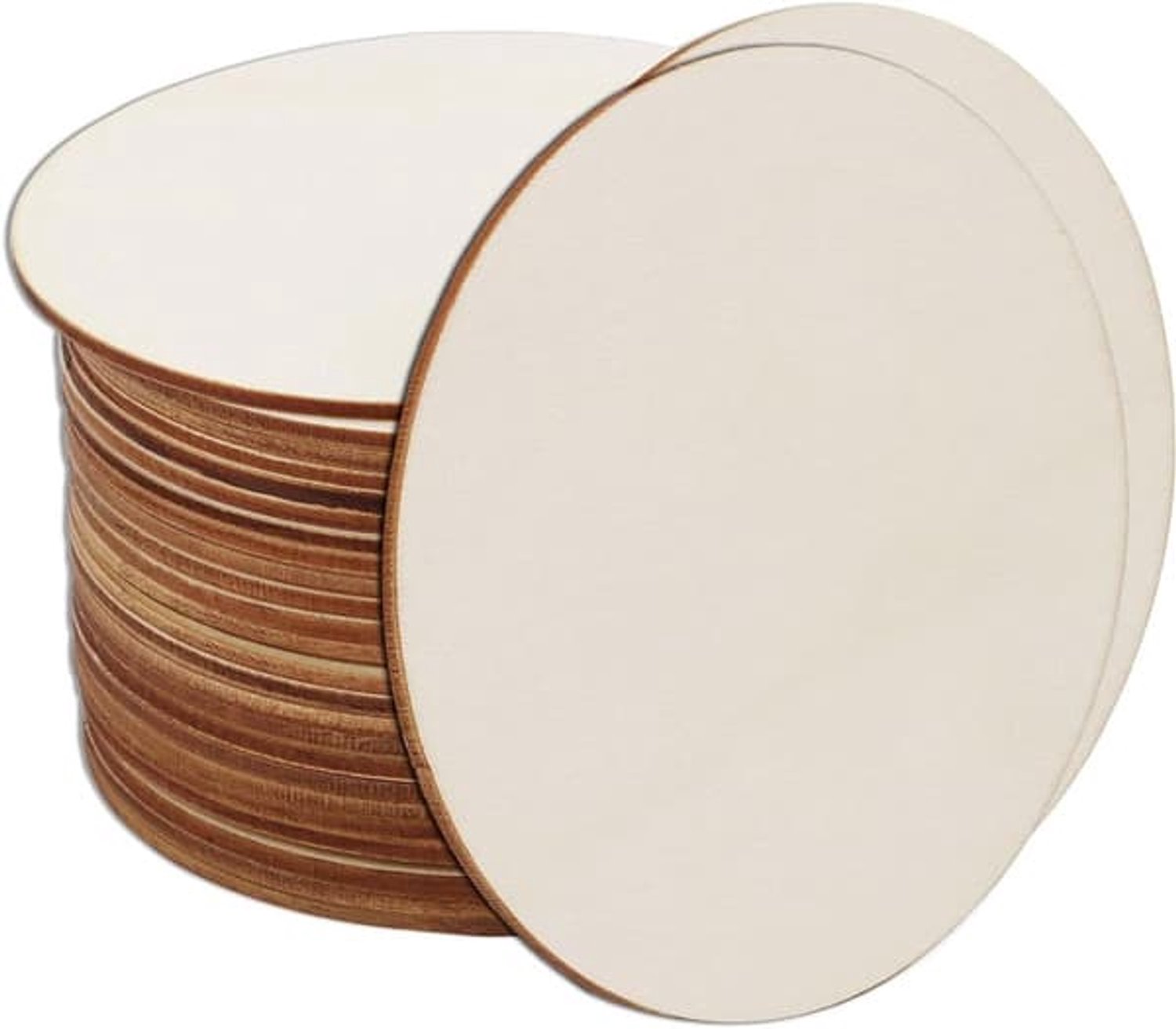 Houten plankjes van 10 cm - 30 ronde houten plankjes voor knutselprojecten, bruiloften en tafeldecoraties