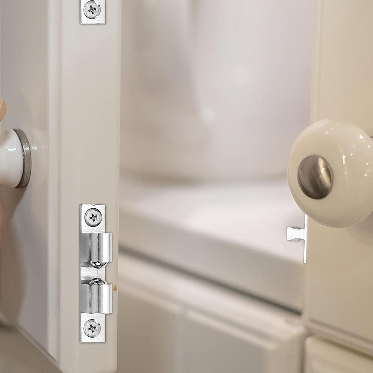 Set van 6 Dubbele Bal Sluiters van 50mm in Zilver voor Effectieve Afsluiting en Beveiliging