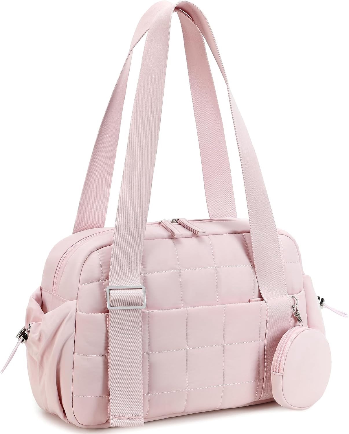 Mini Sporttas voor Vrouwen, Kleine Gevoerde Gymtas met Nat Compartment en Muntzak, Lichtgewicht Sporttas voor Yoga, Workout, Dans en Fitness