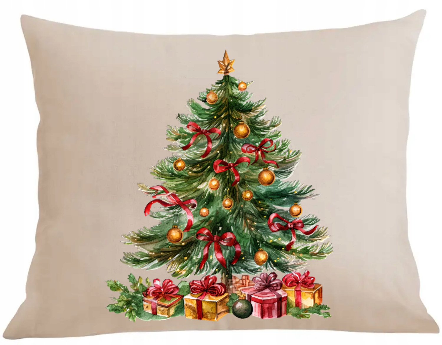 Decoratieve Kerst Kussenhoes 40x40cm - Katoen met Rits