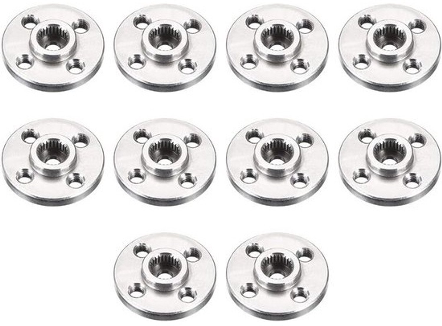 10x aluminium 25T servoarmhoorn - Voor standaard servo's MG995 MG996 - RC-robotica