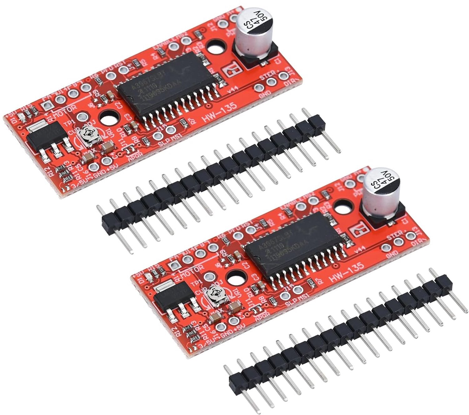 Podazz 2pcs A3967 EasyDriver Stepper Motor Driver Module 7-30V - ShopVlot